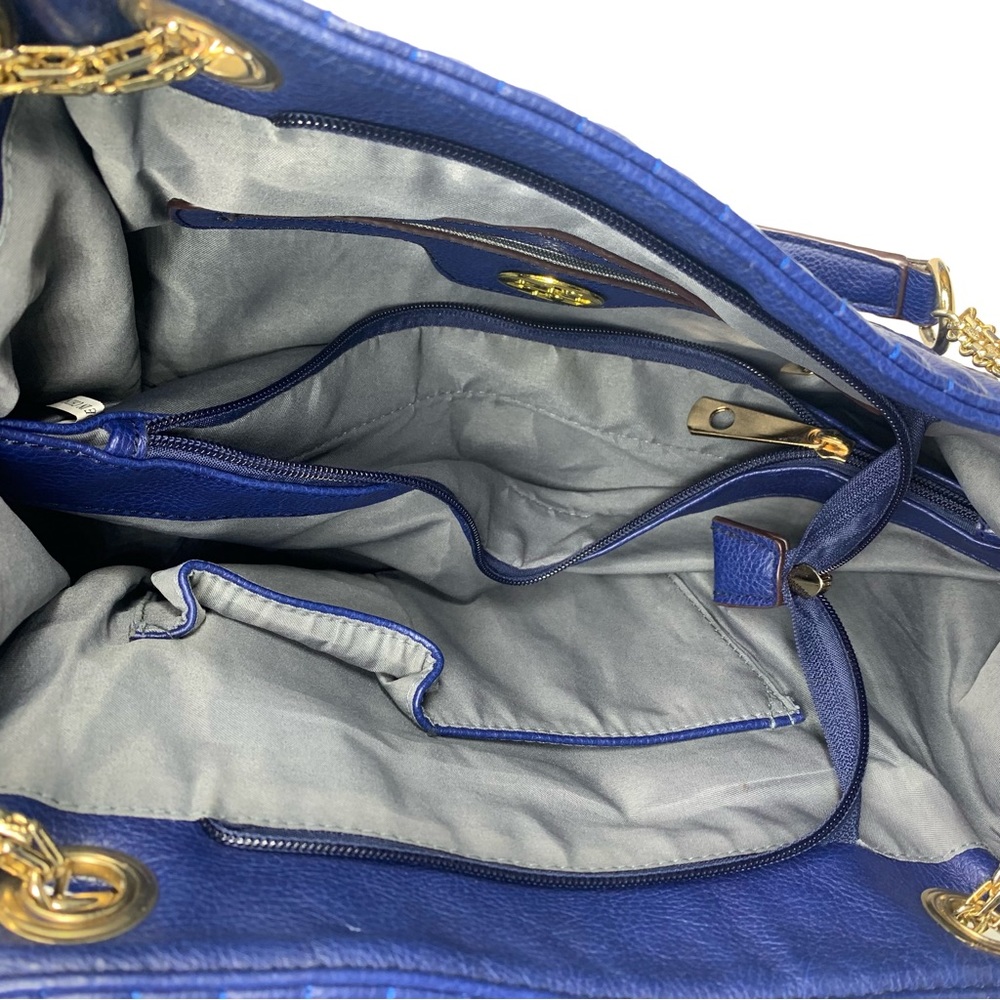 Tory Burch Blue Bucket Tote Hobo Bag - Picture 4 of 6